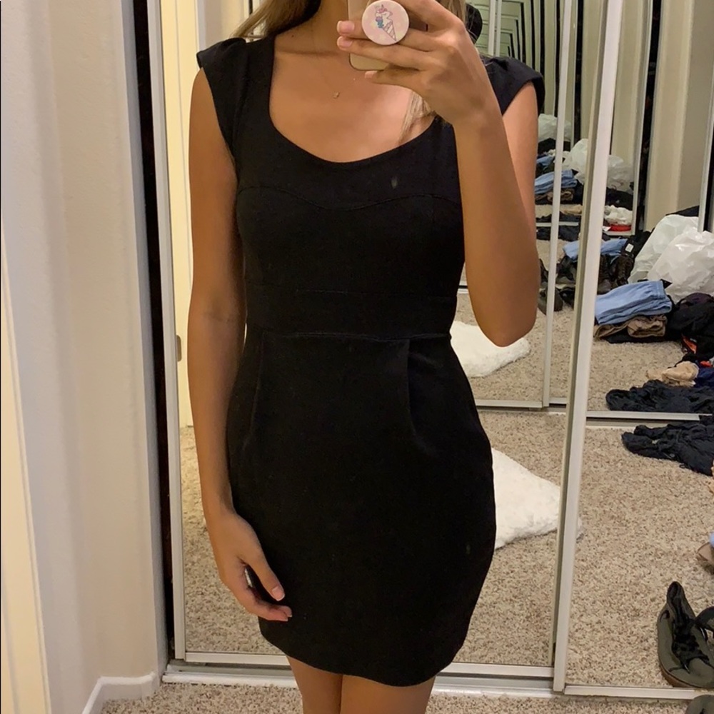 XS little black dress stretchy with back zipper